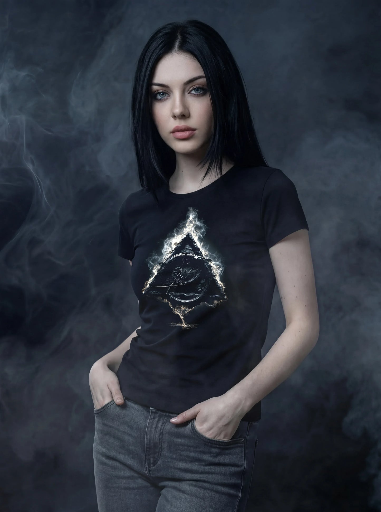 Arcane Eye Within the Triangle T-Shirt – Gothic Surreal Design - darkelegance