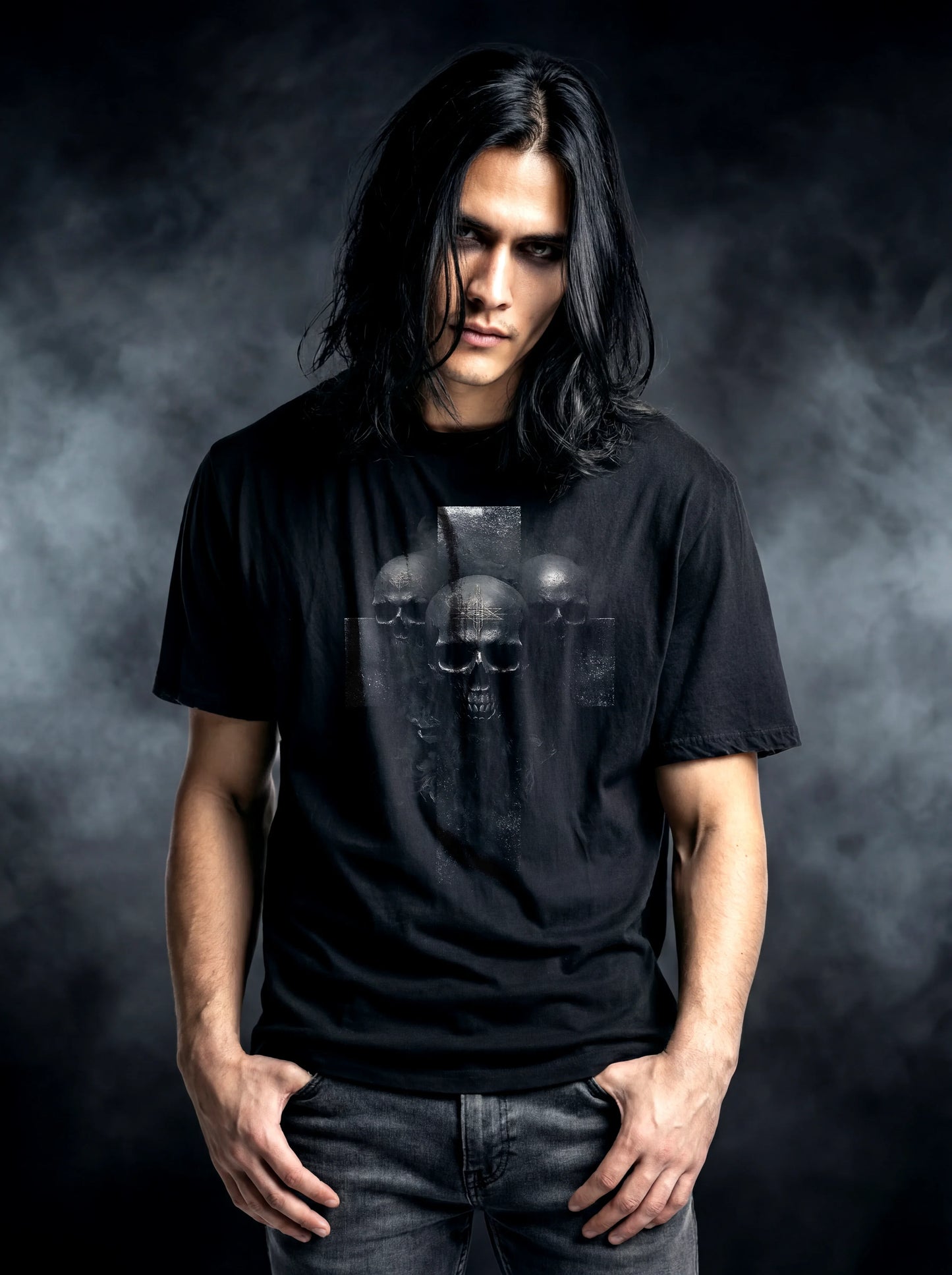 Triune Sigil T-Shirt – Gothic Design for Dark Fashion - darkelegance