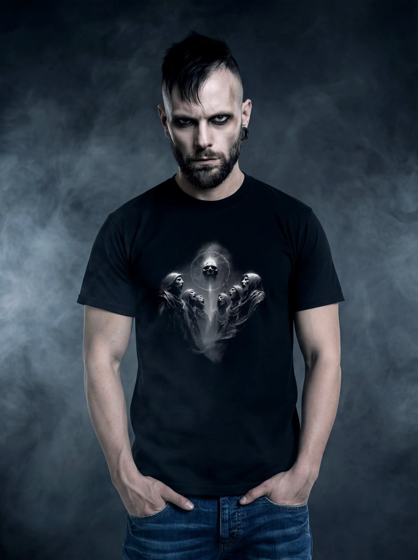 Choir of Shadows T-Shirt – Gothic Design for Dark Fashion - darkelegance