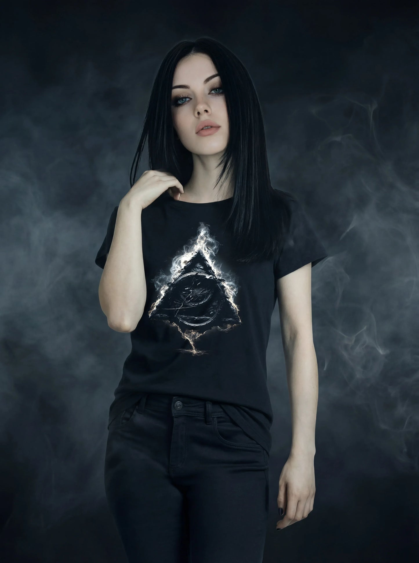 Arcane Eye Within the Triangle T-Shirt – Gothic Surreal Design - darkelegance