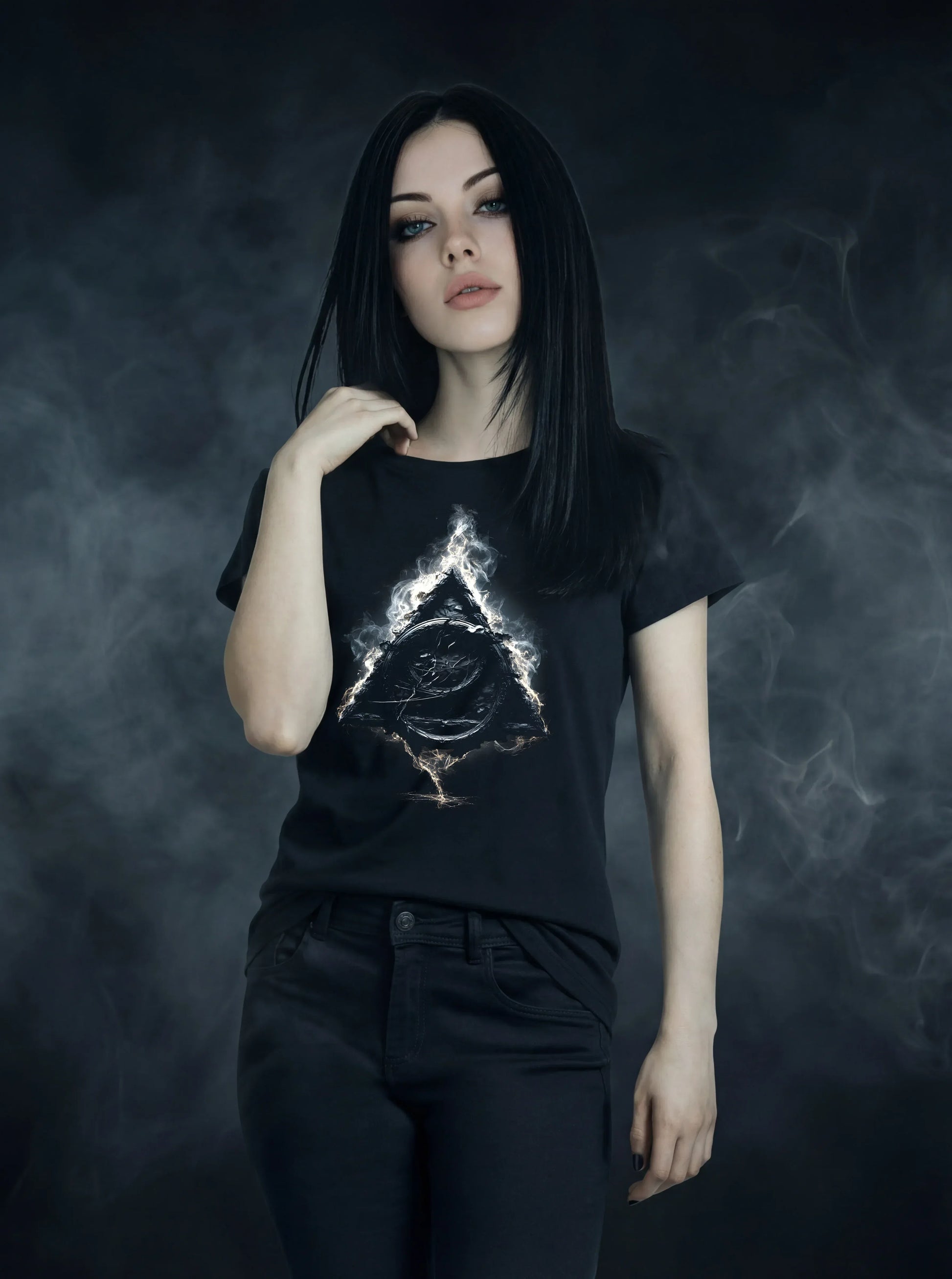 Arcane Eye Within the Triangle T-Shirt – Gothic Surreal Design - darkelegance
