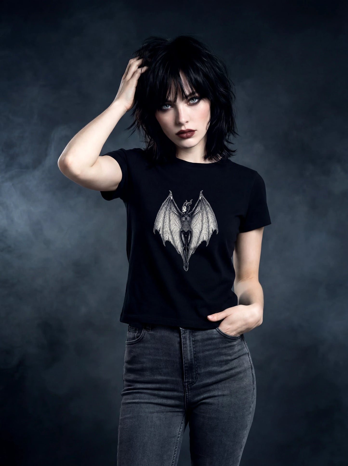 Gothic Bat Demon Queen – Gothic Design for Dark Fashion - darkelegance