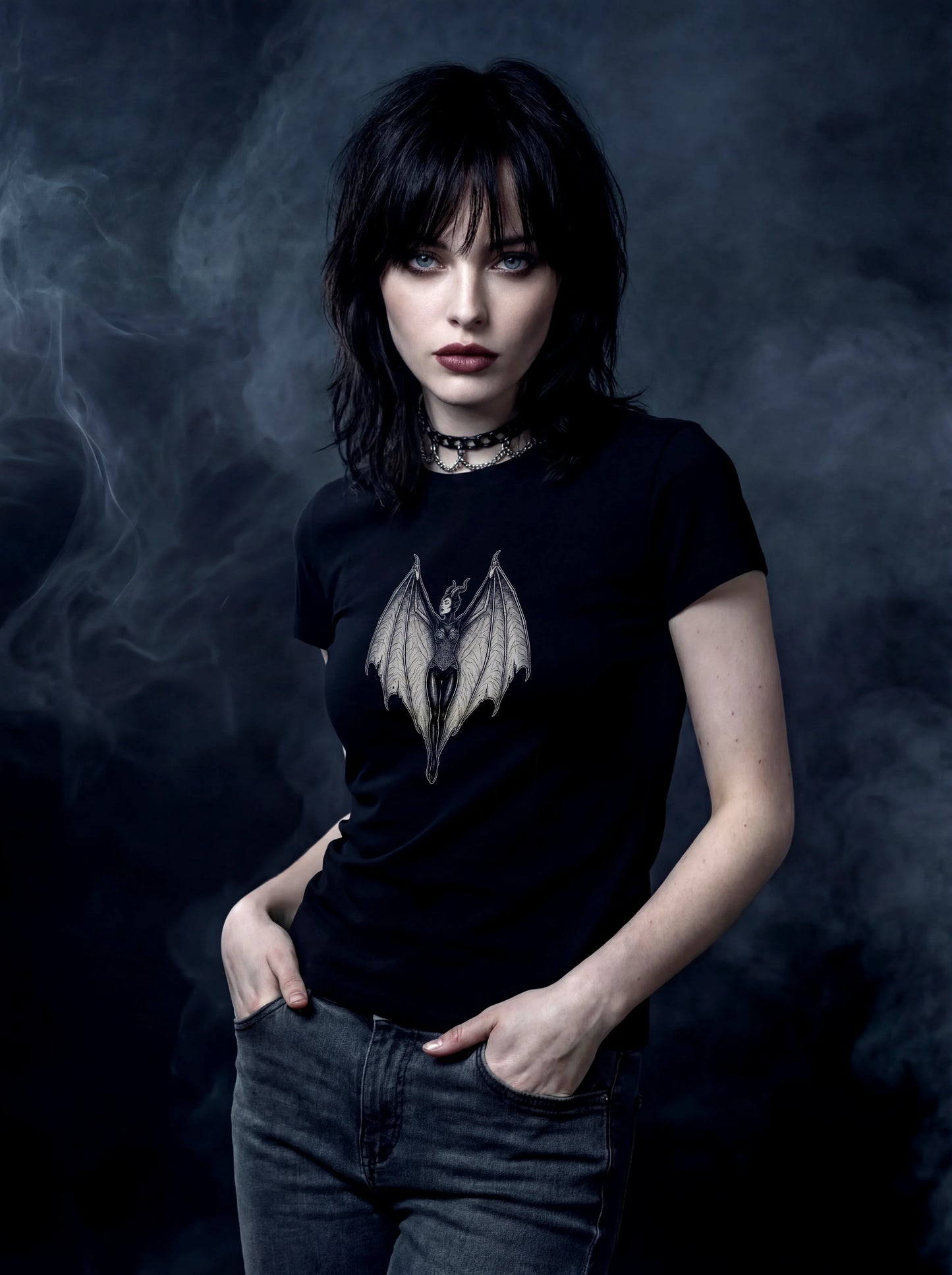 Gothic Bat Demon Queen – Gothic Design for Dark Fashion - darkelegance