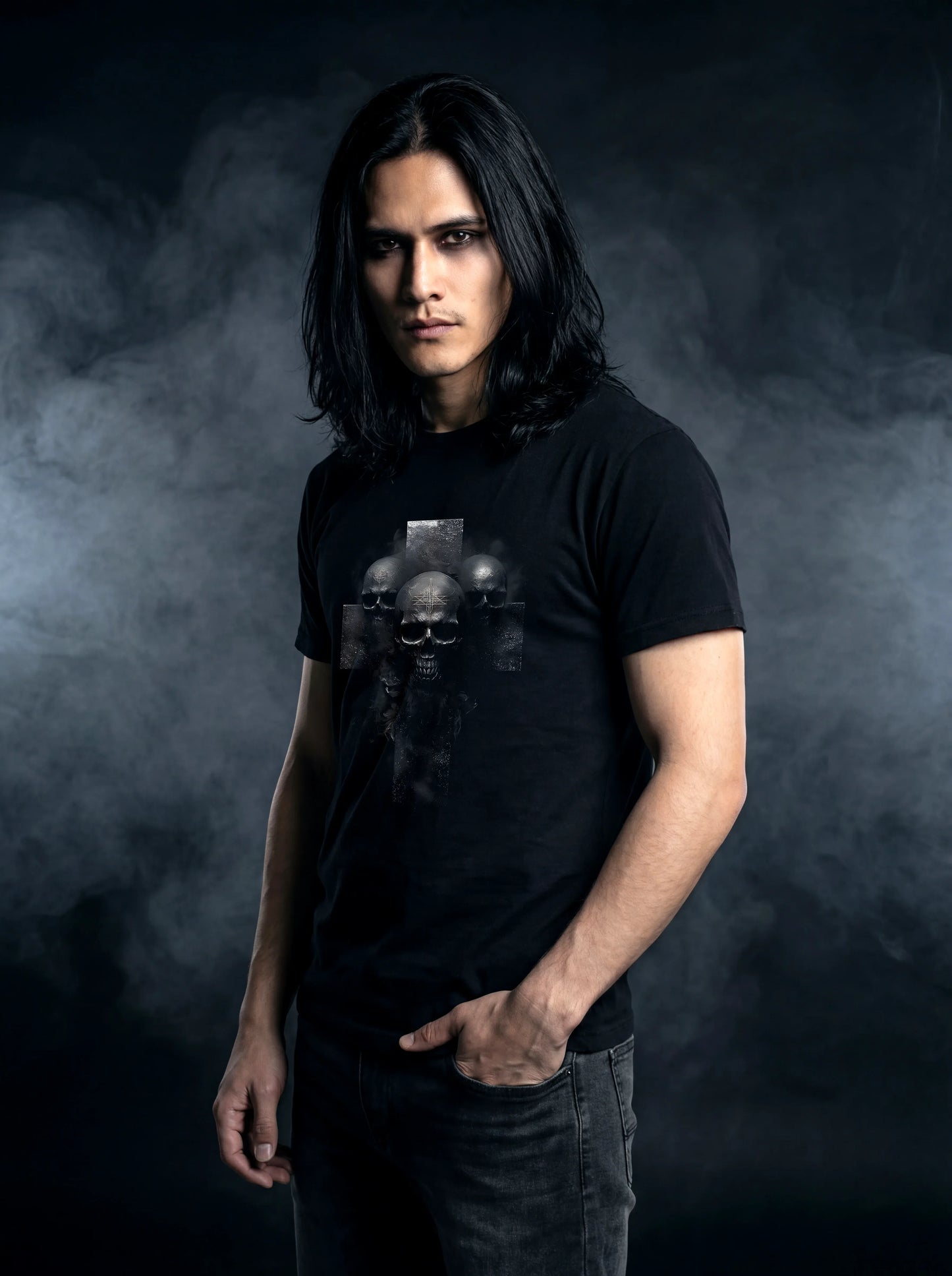 Triune Sigil T-Shirt – Gothic Design for Dark Fashion - darkelegance