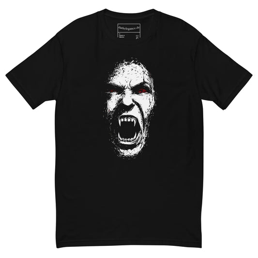 Crimson Fang Scream T-Shirt – Gothic Design for Dark Fashion - darkelegance