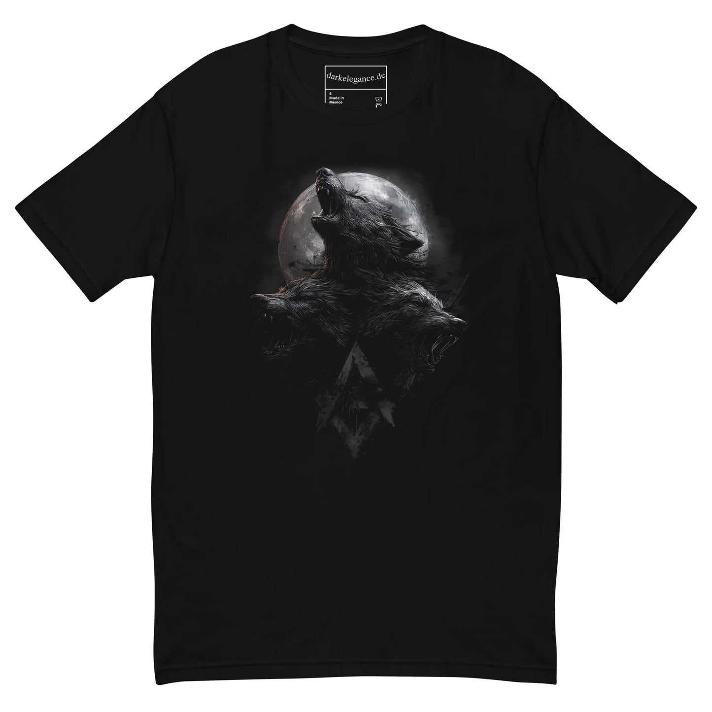 Lunar Cerberus T-Shirt – Gothic Design for Dark Fashion - darkelegance