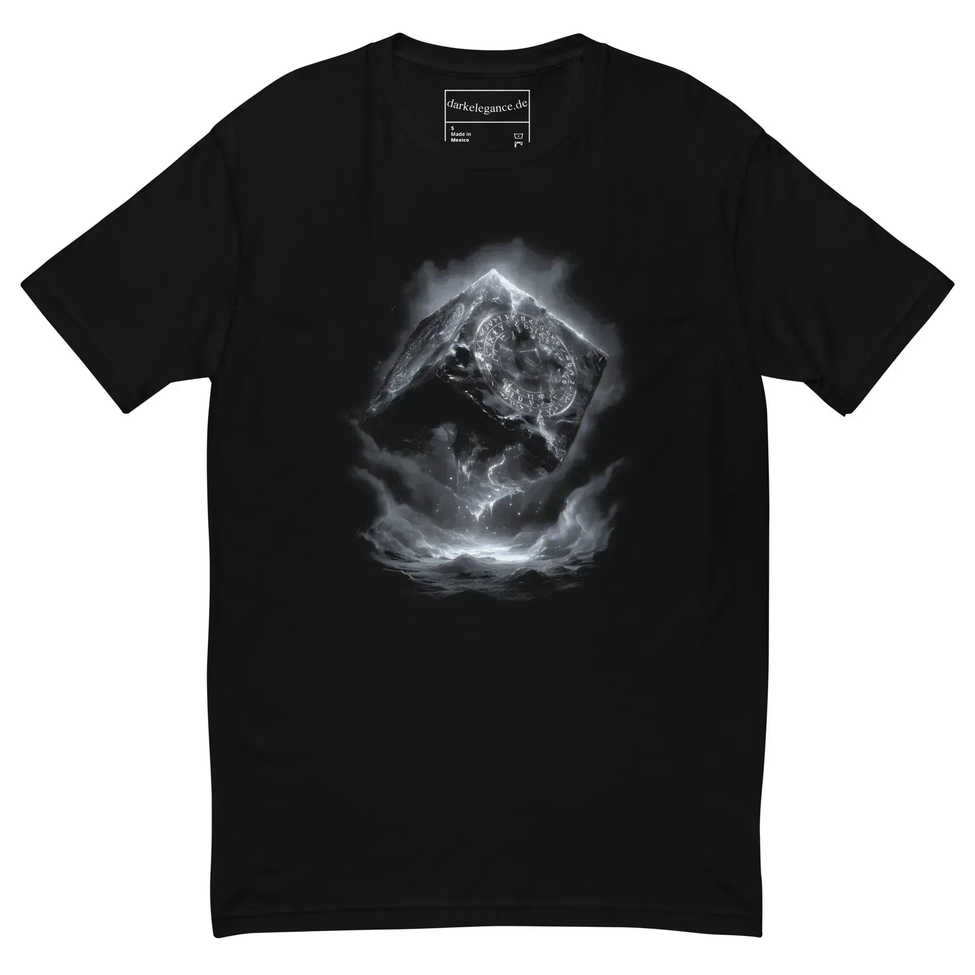 Runic Void Monolith T-Shirt – Gothic Design for Dark Fashion - darkelegance