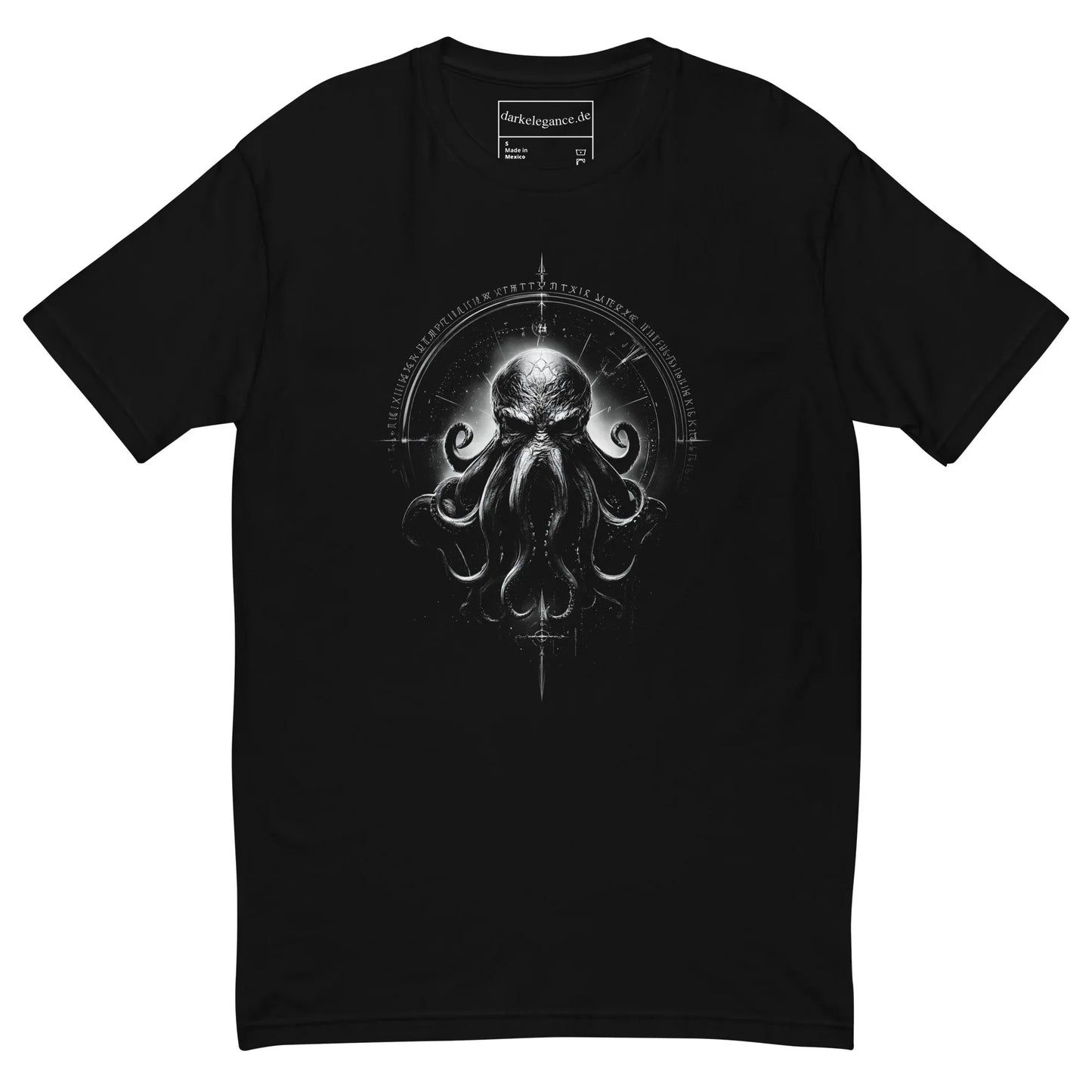 Abyssal Octopus Sigil T-Shirt – Gothic Design for Dark Fashion - darkelegance