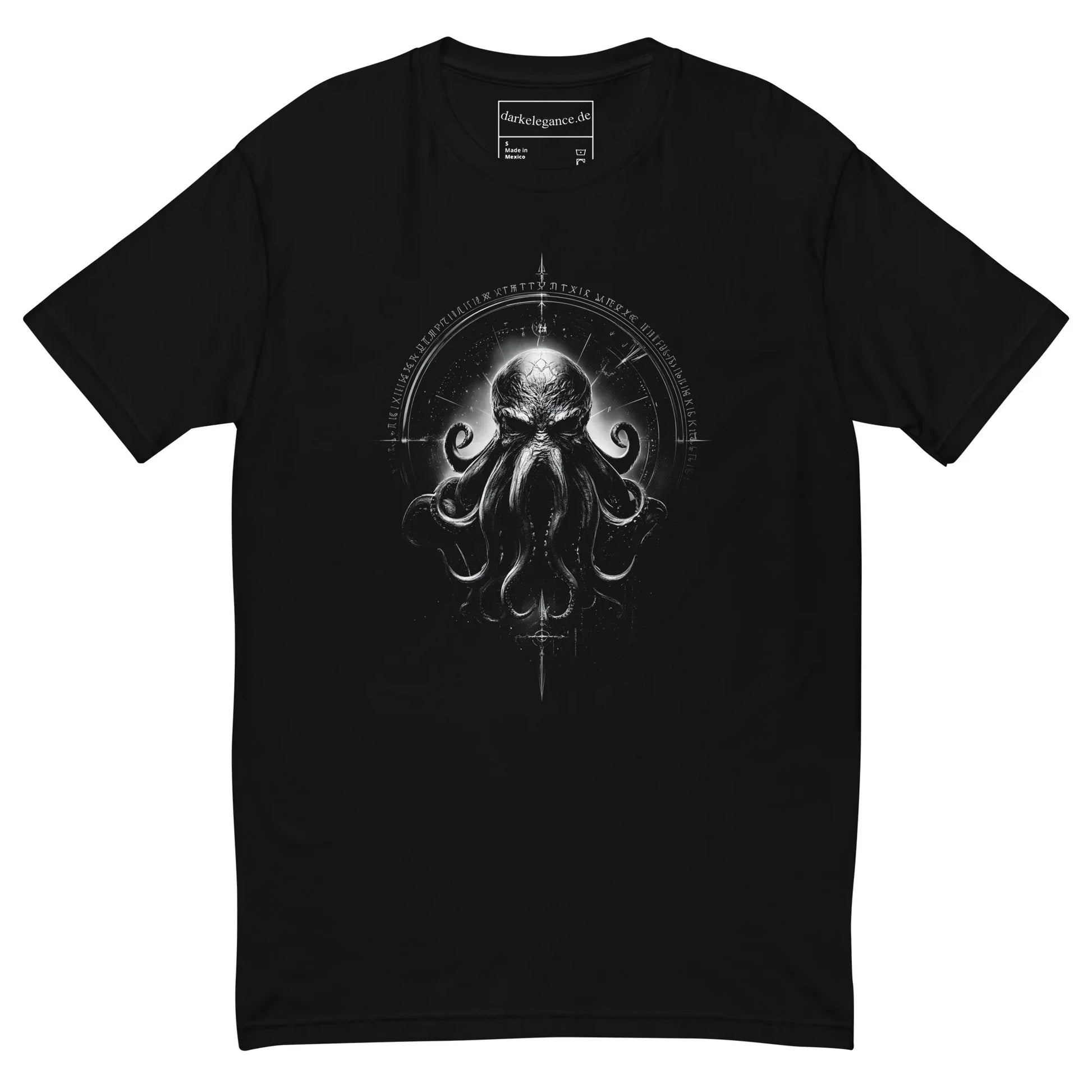 Abyssal Octopus Sigil T-Shirt – Gothic Design for Dark Fashion - darkelegance