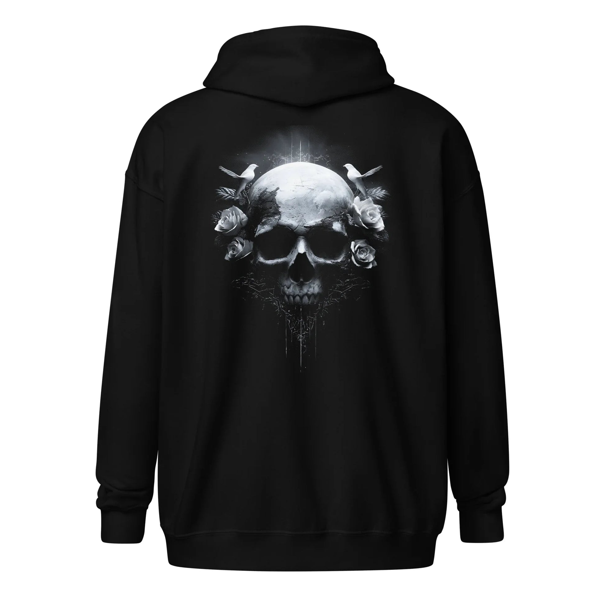 Silent Requiem Skull Hoodie – Gothic Design for Dark Fashion - DARK ELEGANCE