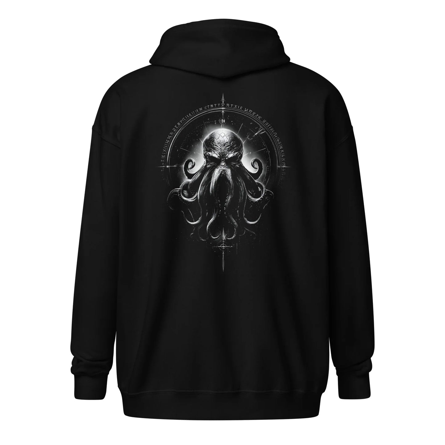 Abyssal Octopus Sigil Hoodie – Gothic Design for Dark Fashion - DARK ELEGANCE