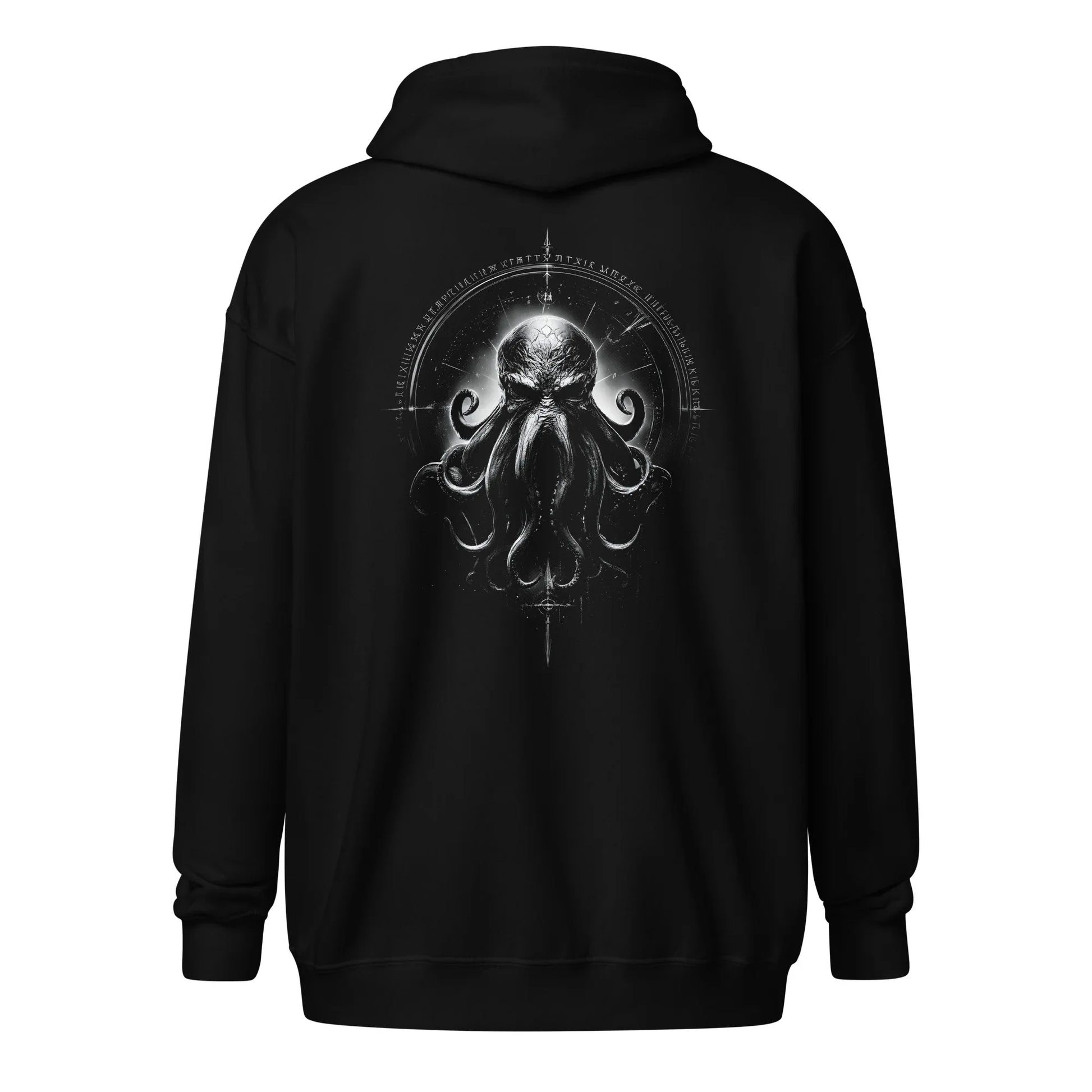 Abyssal Octopus Sigil Hoodie – Gothic Design for Dark Fashion - DARK ELEGANCE