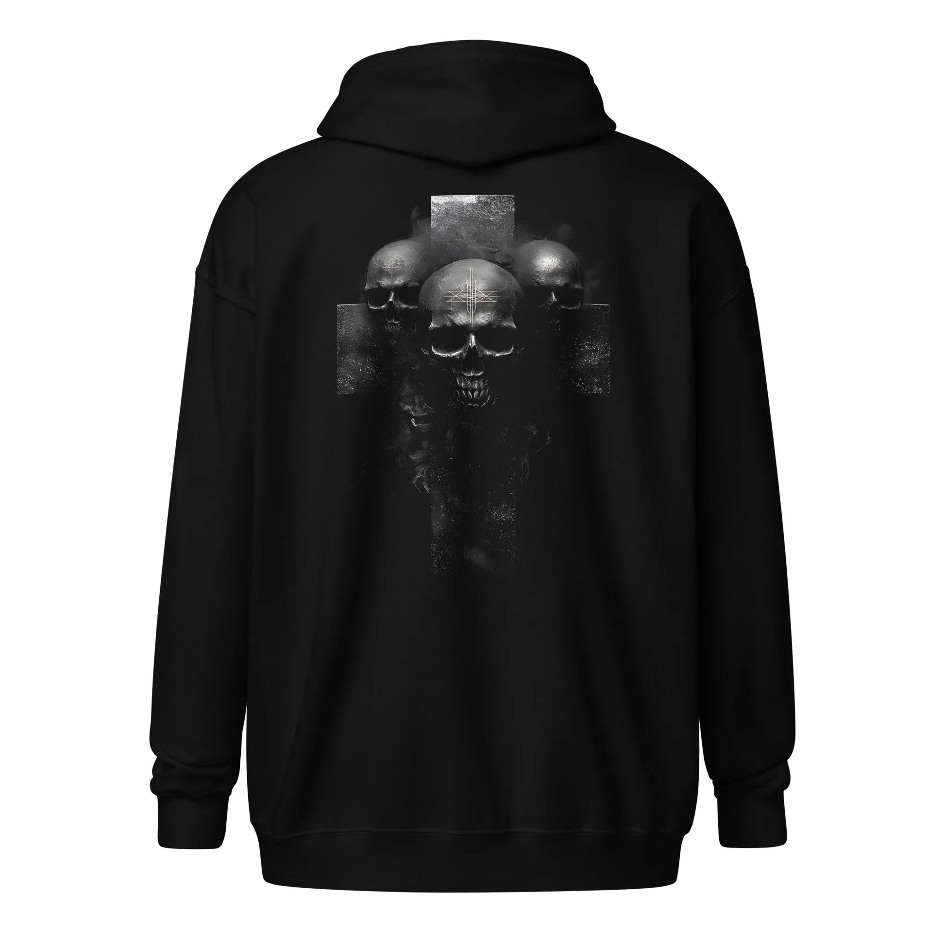 Triune Sigil Hoodies – Gothic Design for Dark Fashion - DARK ELEGANCE