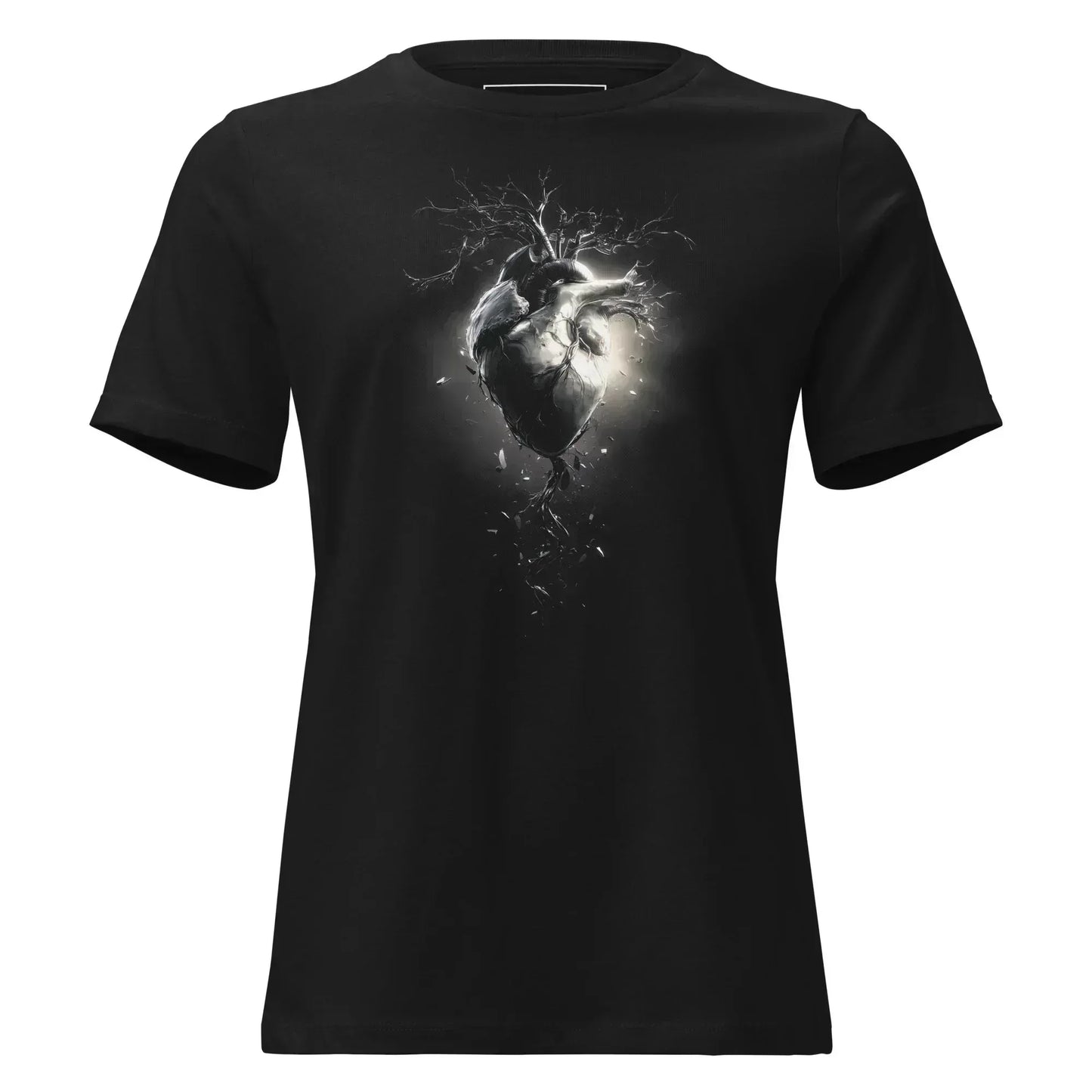 Shattered Heart of Shadows T-Shirt – Gothic Alternative Fashion - darkelegance