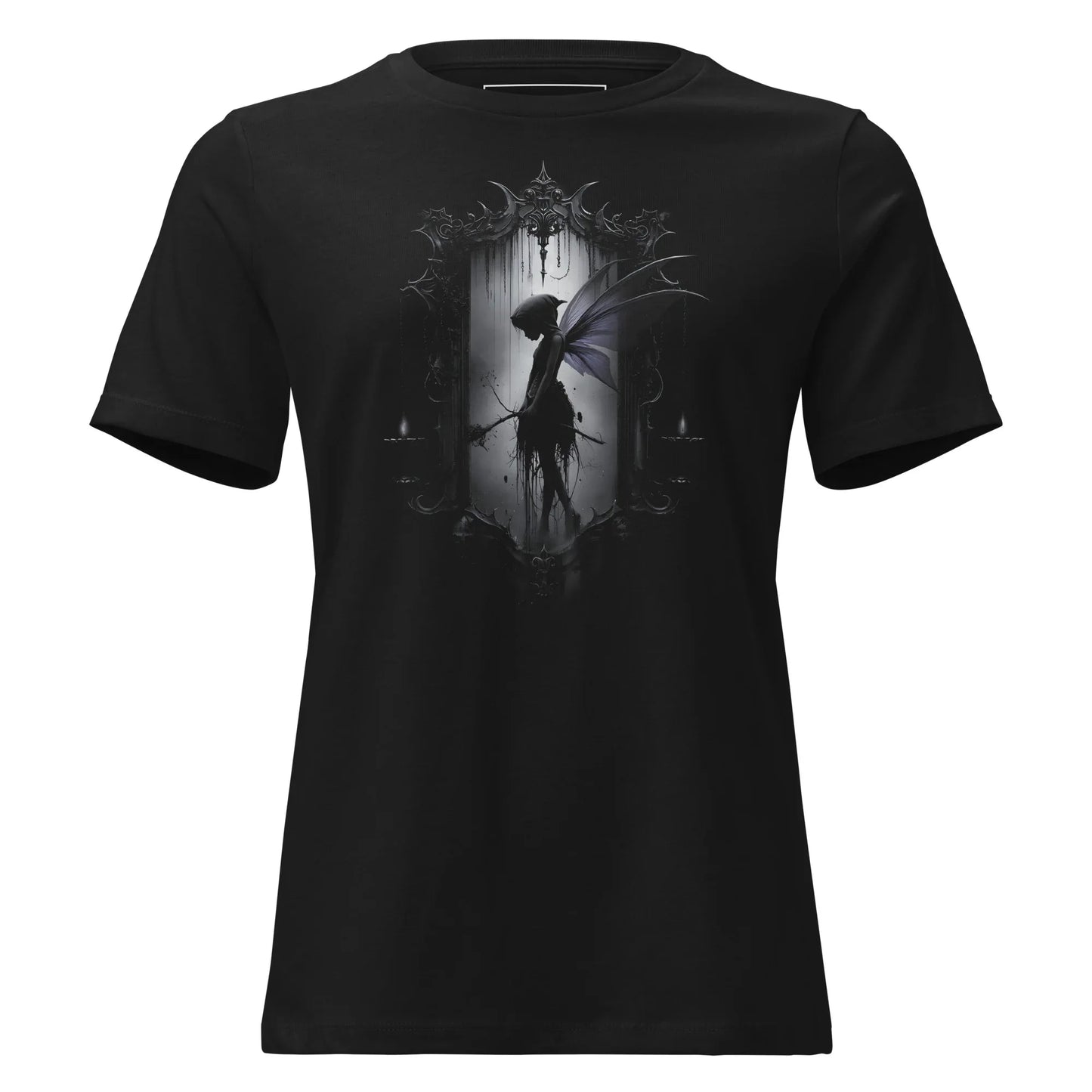 Violet Wing Wraith T-Shirt – Gothic Design for Dark Fashion - darkelegance