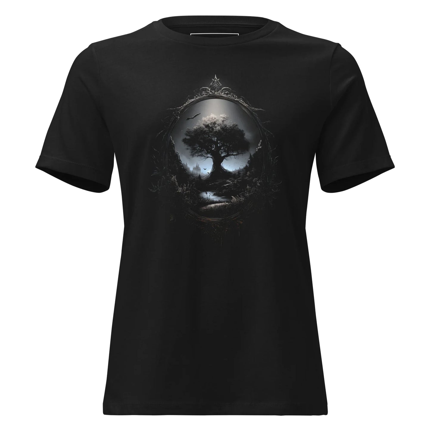 Twilight Hollow Tree T-Shirt – Gothic Design for Dark Fashion - darkelegance